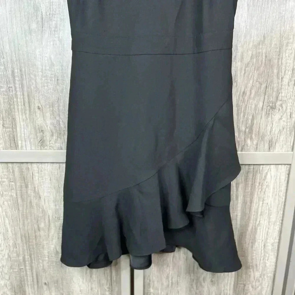 Banana Republic Dress Ruffle Hem Black Sleeveless NEW - Picture 5 of 8
